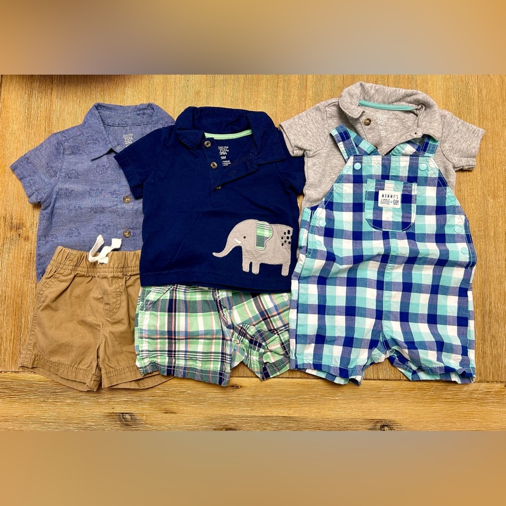 Just One You by Carters 6 Month Baby Boys 3 Set Bundle